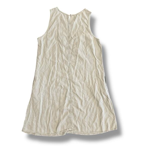 Carly Jean LA Sage Green Shift‎ Dress L Minimalist Capsule Wardrobe Coastal Chic - Picture 4 of 8